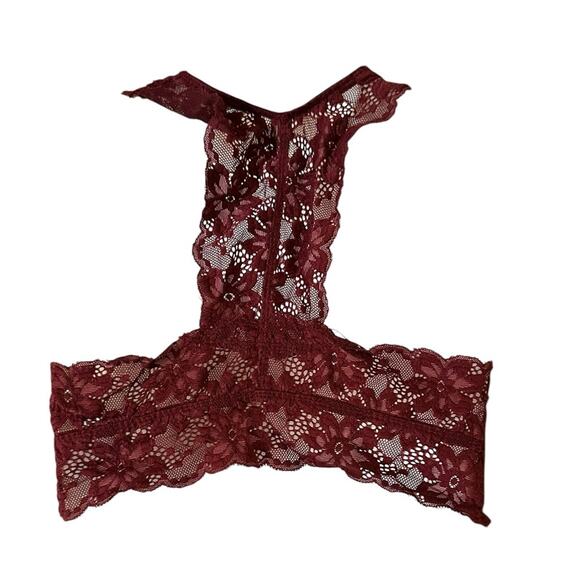 Altar’d State Women’s Small Burgundy Lace Bralette - Picture 4 of 7